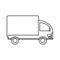 Truck mini delivery cargo outline