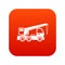 Truck mounted crane icon digital red