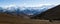 A truck passes by the himalaya mountain range