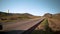 Truck passing by a calm road