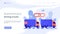 Truck platooning concept landing page.