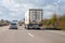 Truck from polish forwarder Omega Pilzno drives on german motorway A2