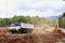 Truck on Reservoir construction site