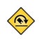 Truck rollover warning sign. Vector illustration decorative design