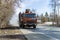 Truck in Russia with an increased emission of harmful exhaust gases