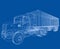 Truck with semitrailer. Vector