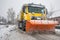 Truck with snowplow, winter service