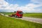 Truck Speeding on Country Road, Blurred Motion