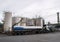Truck and Storage tanks in oil refinery
