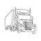 Truck symbol, sketch in simple lines. truck vector sketch illustration