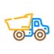 truck toy child color icon vector illustration