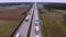 Truck traffic jam on German motorway