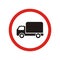 Truck traffic is prohibited sign