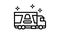 truck transportation candy line icon animation