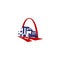 Truck Transportation Freight Trailer service Cargo Livery Logistic Symbol Logo