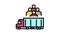 truck transportation refugee color icon animation