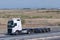 truck transportation speed auto vehicle highway road traffic panning