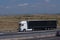 truck transportation speed auto vehicle highway road traffic panning