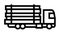 truck transportation wood timber line icon animation