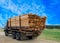 Truck transporting logs