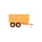 Truck trolley or trailer for tractor icon, flat vector illustration isolated.