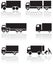 Truck or van symbol vector set.