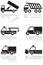 Truck or van symbol vector set.