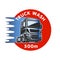 Truck wash cargo freight logo template