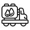 Truck water carrier icon outline vector. Drink tank