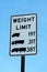 Truck weight limit sign