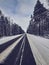 Truck winter road Sweden