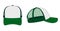 Trucker cap , mesh cap template illustration / green