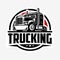Trucking Circle Emblem Logo Vector. Best for Trucking Related Industry