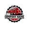 Trucking company logo emblem badge vector isolated