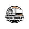 Trucking company logo. Semi truck 18 wheeler logo ready made vector isolated