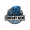 Trucking company ready made logo template emblem set. Semi truck 18 wheeler freight badge logo vector isolated. Perfect logo for t