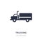 trucking icon on white background. Simple element illustration from Transport concept