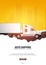 Trucking Industry poster, Logistic and delivery. Semi truck. Vector Illustration.