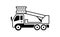 Trucks & construction vehicles  illustration / cherry picker truck