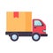 Trucks deliver goods to the recipient. online ordering concept