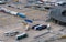 Trucks on Dover docks station before the customs to tranfer goods to France.