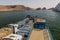 Trucks on a ferry crossing Lake Nasser, Egy