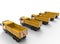 Trucks fleet driving school concept