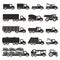 Trucks icons set