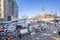 Trucks line the streets near Parliament Hill in Ottawa during the Freedom Convoy