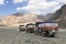 Trucks in the mountains of Ladakh, India