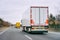 Trucks in road Trucker on highway Lorry doing logistics work