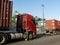 Trucks row in Port of Santos