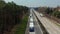 Trucks in traffic jam on German motorway