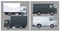 Trucks and vans black and white colors branding mockup